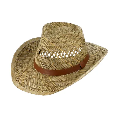 Produktbild von Fiebig Strohhut Western Australier mit Kunstlederband Natur Gr. 60