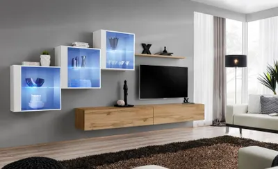 Image de Meuble pour salon RIONATA 20 - blanc / chêne wotan