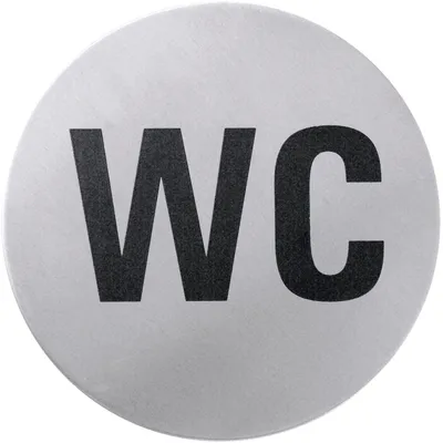 Produktbild von Toiletten-Türsymbol / Schilder, Edelstahl 18/10, seidenmatt poliert, Variante auswählbar : WC Variante: WC