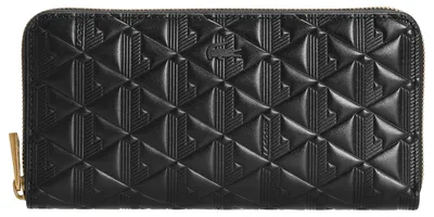 Zdjęcie produktu dla Skórzany portfel LACOSTE Zip Wallet Noir czarny