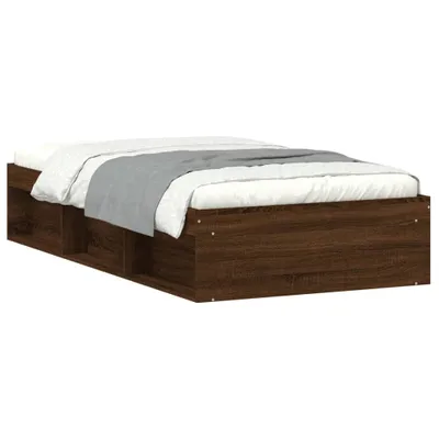 Produktbild von vidaXL Bettgestell Braun Eichen-Optik 90x200 cm