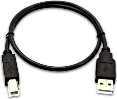 Image de V7 USB-A (Stecker) auf USB-B (Stecker) 0,5 m - Schwarz - Câble USB (0,5 m, USBUSB A, USB B, 1.0, 480 Mbit/s, Schwarz)
