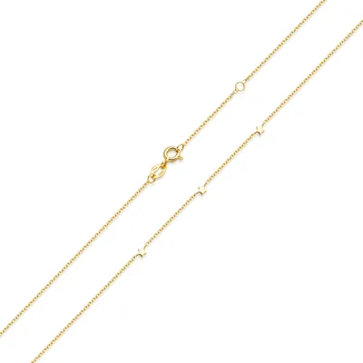 Produktbild von MATERIA Gold Kette mit Sternen Silber 925 - goldene Sternenkette 42cm + 3cm Verlängerungskette CO-30