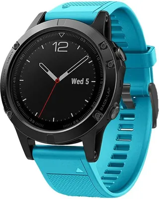 Produktbild von Strap-it Silikon-Sportarmband – Hellblau – Passend für Garmin Fenix 6 (Pro) / Fenix 7 (Solar) / Epix Gen 2 / Pro 47mm/ Forerunner 935 / 945 / 955