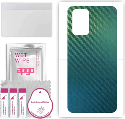 Produktbild von apgo Rückseite Schutzfolie, Skin, kompatibel mit Oppo A74, Hinten Displayschutzfolie aus Vinylfolie, kratzfest, einfache Montage - Kohlenstoff-Chamäleon CAKA1
