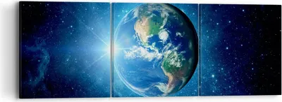 Produktbild von Bild auf Leinwand - Leinwandbild - Erde Universum Sterne Galaxie - 90x30cm - Wand Bild - Wanddeko - Leinwanddruck - Bilder - Kunstdruck - Wanddekoration - Leinwand bilder - Wandkunst - CA90x30-2943
