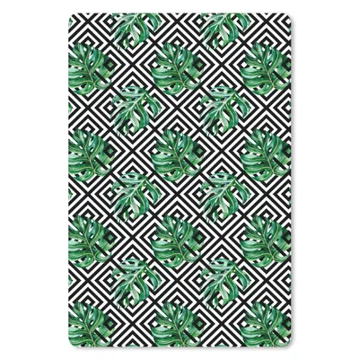 Produktbild von MuchoWow® Mauspad Mousepad Jahrgang - Monstera - Muster 40x60 cm - Mousepads - Maus Mat - Pad - Mausunterlage - Schreibtisch Accesoire