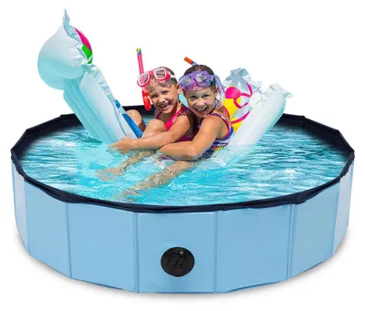 Produktbild von Izrielar Hundepool faltbar 80x20 cm, Hunde Planschbecken & Badewanne, Swimmingpool für Hunde & Haustiere