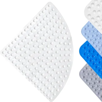 Produktbild von Eckduschmatte, 70 x 70 cm, PVC, rutschfest, weiß, für Dusche