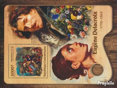 Produktbild von Briefmarken Zentralafrikanische Republik 2016 Mi Block 1524 (kompl. Ausgabe) postfrisch Eugène Delacroix