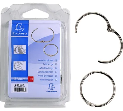 Produktbild von Exacompta 10x Box mit 10 Verbindungsringen für Dokumente 38mm - 20914E