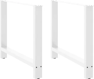 Zdjęcie produktu dla Nogi do stołu jadalnego białe 2 szt. 90x(72-73) cm stal