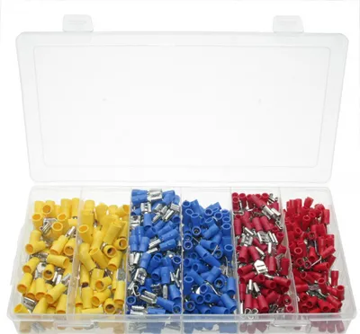 Produktbild von 500 x Kabelschuhe-Sortiment FLACHSTECKER FLACHSTECKHÜLSE ROT BLAU GELB 0,5-6,0mm