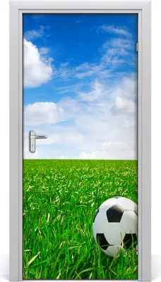 Produktbild von Tulup Türaufkleber 95x205 cm Dekorative Aufkleber Selbstklebend Wasserdichte Tapete Abnehmbar Schlafzimmer Wohnzimmer Wohnkultur - Klebstoff Fußball Rasen