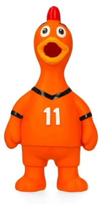 Obrázek produktu pro Oranžové latexové hračky pro psy ve tvaru kuřete