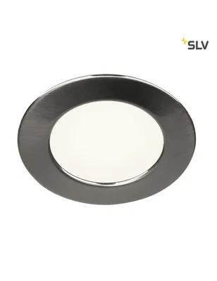 Produktbild von SLV 112225 DL 126 LED Downlight rund metallgebürstet warmweiss 12V