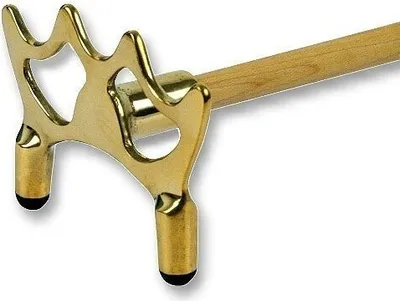 Produktbild von Queuebrücke aus Messing, flach, Höhe 30-55mm, mit 5 kantenfrei abgerundeten Gleitmulden