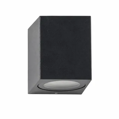 Produktbild von Wandleuchte GU10 IP54 aus Aluminium, quadratische Außenleuchte mit nach unten gerichtetem Licht, 8 cm, KI-generiertes Bild
