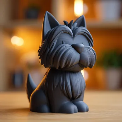 Schnauzer-Hundeurne mit Deckel – Decords Gedenkurne, Produktansicht 1