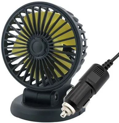 Productafbeelding van Elektrische autoventilator, 12V, geschikt voor de voorste airconditioning, ventilatie en ruitensproeier van een auto.