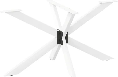 Image de Pied de table à manger en forme d'araignée, blanc, 150 x 78 x (72-73) cm, acier