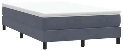 Immagine prodotto di vidaXL Letto a molle senza materasso grigio scuro 120x210 cm in velluto