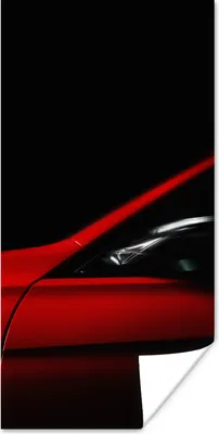 Produktbild von MuchoWow® Poster Roter Sportwagen 20x40 cm - Plakat - Foto