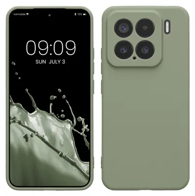 Produktbild von kwmobile Handyhülle für Xiaomi 15 Hülle - weiches Handy Silikon Case - Schutzhülle Cover - Graugrün