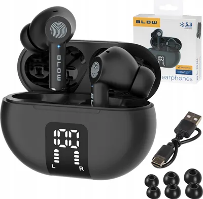Obrázok produktu pre Bezdrôtové slúchadlá Blow Enc Bluetooth 5.3 s potlačením hluku (ANC) a nabíjacím puzdrom, s výdržou batérie 3 hodiny