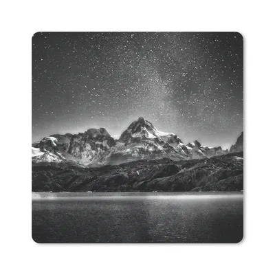 Produktbild von MuchoWow® Mauspad Mousepad Sternenhimmel - Berg - Nacht 20x20 cm - Mousepads - Maus Mat - Pad - Mausunterlage - Desk Mat - Bureauartikeln