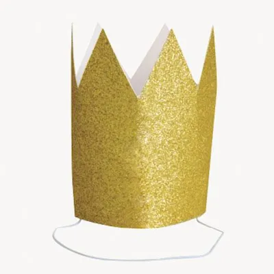 Produktbild von 4 goldene Kronen für Kinder aus Pappe