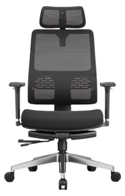 Image de Chaise de bureau ergonomique, charge maximale de 136 kg, hauteur d'assise 44-52,5 cm, inclinaison réglable à 96°/120°/136°, largeur d'assise 51,8 cm, réglage en hauteur de 6 cm