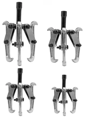 Produktbild von 4 Tlg Set Innen und Außen Abzieher 3 Arm Dreiarm Satz 75 100 150 200 mm