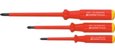 Produktbild von PB Swiss Tools Schraubendreher-Satz, für Phillips, SwissGrip, vollisoliert, 3-teilig