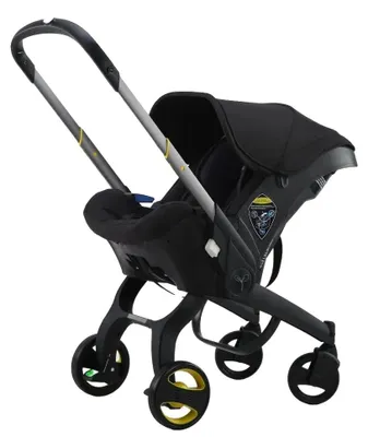 Produktbild von Babywagen, kompakte Faltkonstruktion, verstellbarer Liegesitz, schwarz