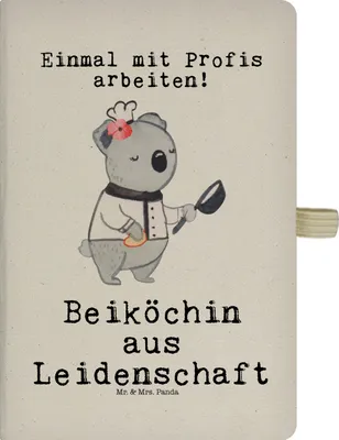 Produktbild von Mr. & Mrs. Panda Kladde Beiköchin Leidenschaft - Transparent - Geschenk, Gastronomie, Notizheft, Restaurant, Spruch, Adressbuch, Beruf, Jubiläum, notizbuch, Journal