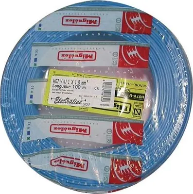 Image de Câble H07vu 1.5mm² 100m Bleu - Electraline