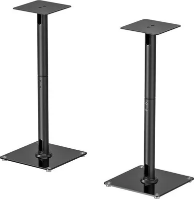 Zdjęcie produktu dla Podstawa pod głośniki (para) - stojak na głośniki surround - system kina domowego - ukryte prowadzenie kabli - wysokość 765 cm - kolor czarny