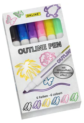 Image de Quantore - Boîte assortie de 6 feutres à contour