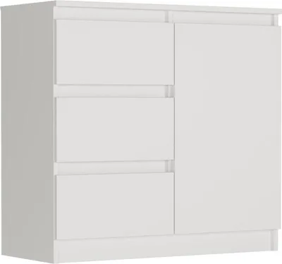 Obrázek produktu pro Framire Komoda 80cm skříňka zásuvky police R-80-S3 bílá