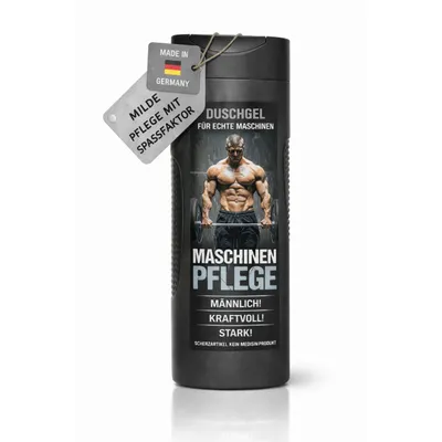 Produktbild von Maschinenpflege Duschgel 300ml – lustiges Duschgel für Männer, witziges Geschenk für Bodybuilder, Fitness Fans & Gym Männer, Geschenkidee Muskelprotz