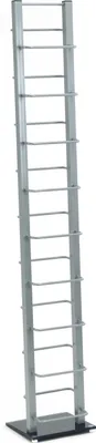 Obrázek produktu pro DESIGNOVÝ STOJAN NA CD "TOWER" | 138 cm, kov | pro 126 CD | barva: stříbrná