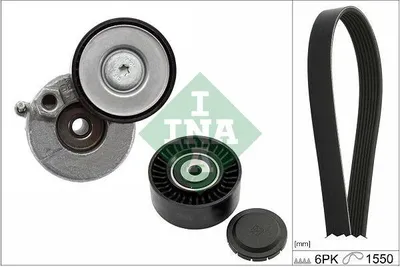 Produktbild von INA 529 0591 10 Keilrippenriemensatz für VW Multivan VI (SGF, SGM, SGN)
