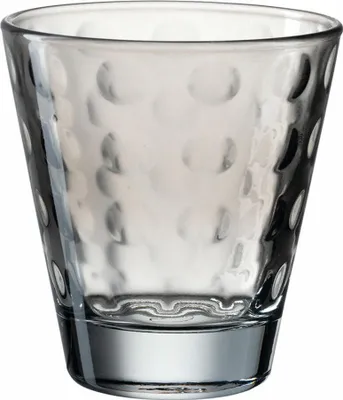 Produktbild von Leonardo Trinkglas Optic, Becher, Wasserglas, Kalk-Natron Glas, grau, 215 ml, 025893