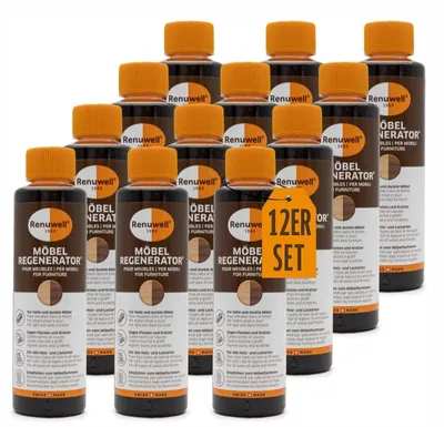 Produktbild von Renuwell Möbel-Regenerator Holzpflegemittel Spar-Set 12 x 270 ml
