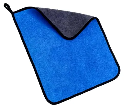 Produktbild von Mikrofaser-Reinigungstuch – 30/40 cm – Blau/Grau – für trockene und nasse Anwendung