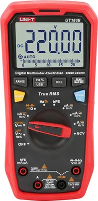 Obrázek produktu pro Digitální multimetr UT161E, měření efektivní hodnoty střídavého a stejnosměrného napětí, proudu a odporu