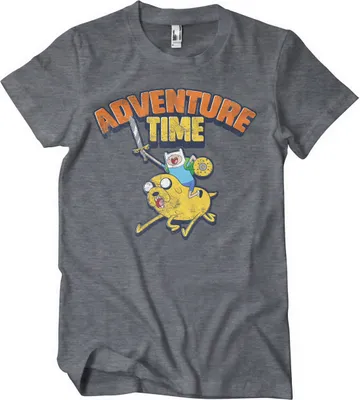 Produktbild von Adventure Time Washed T-Shirt - Large - DarkHeather