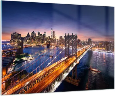 Produktbild von Bilder auf glas - Usa amerika new york manhattan - 100x70cm - Glasbilder - Wandbilder - Kunstdruck - zum Aufhängen bereit - Wanddekoration aus Glas - Glas Bilder - Wandbild auf Glas - GAA100x70-2820