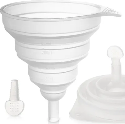Immagine prodotto di Grande imbuto pieghevole in silicone da cucina per riempire bottiglie e contenitori